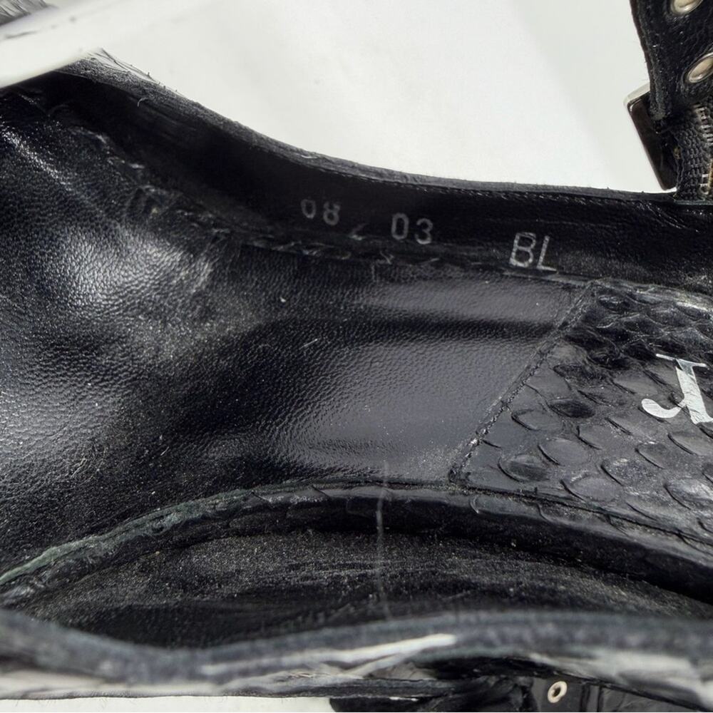 Christian Dior by John Galliano FW 2003 Bondage Bow Snakeskin Heels Size 36.5 - Picture 12 of 16